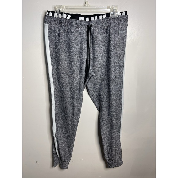 Victoria's Secret Pants - VICTORIA'S SECRET PINK ULTIMATE Women's Sz L Gray Stretch JOGGERS PANTS